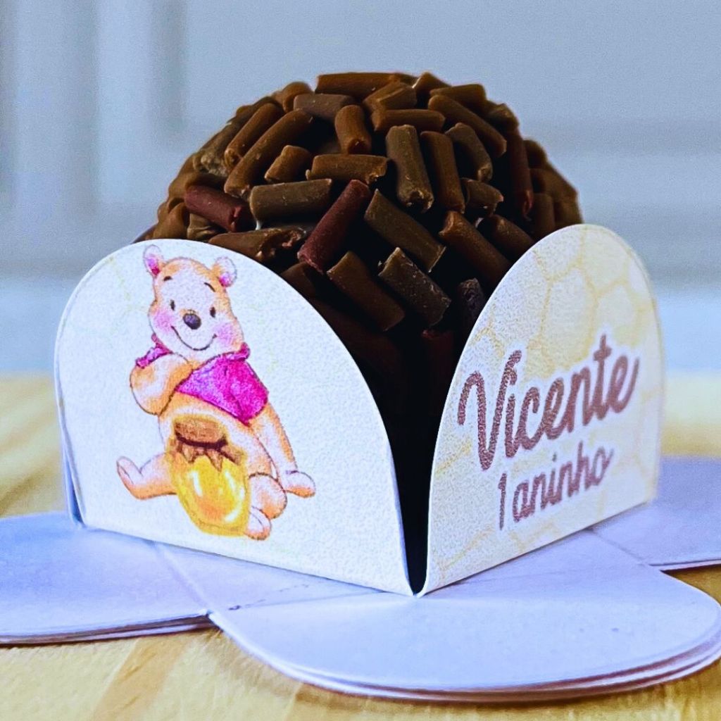 FORMINHAS PARA DOCE URSINHO POOH | BRIGADEIRO | PERSONALIZADO | LEMBRACINHA | FESTA INFANTIL | ANIVERSÁRIO