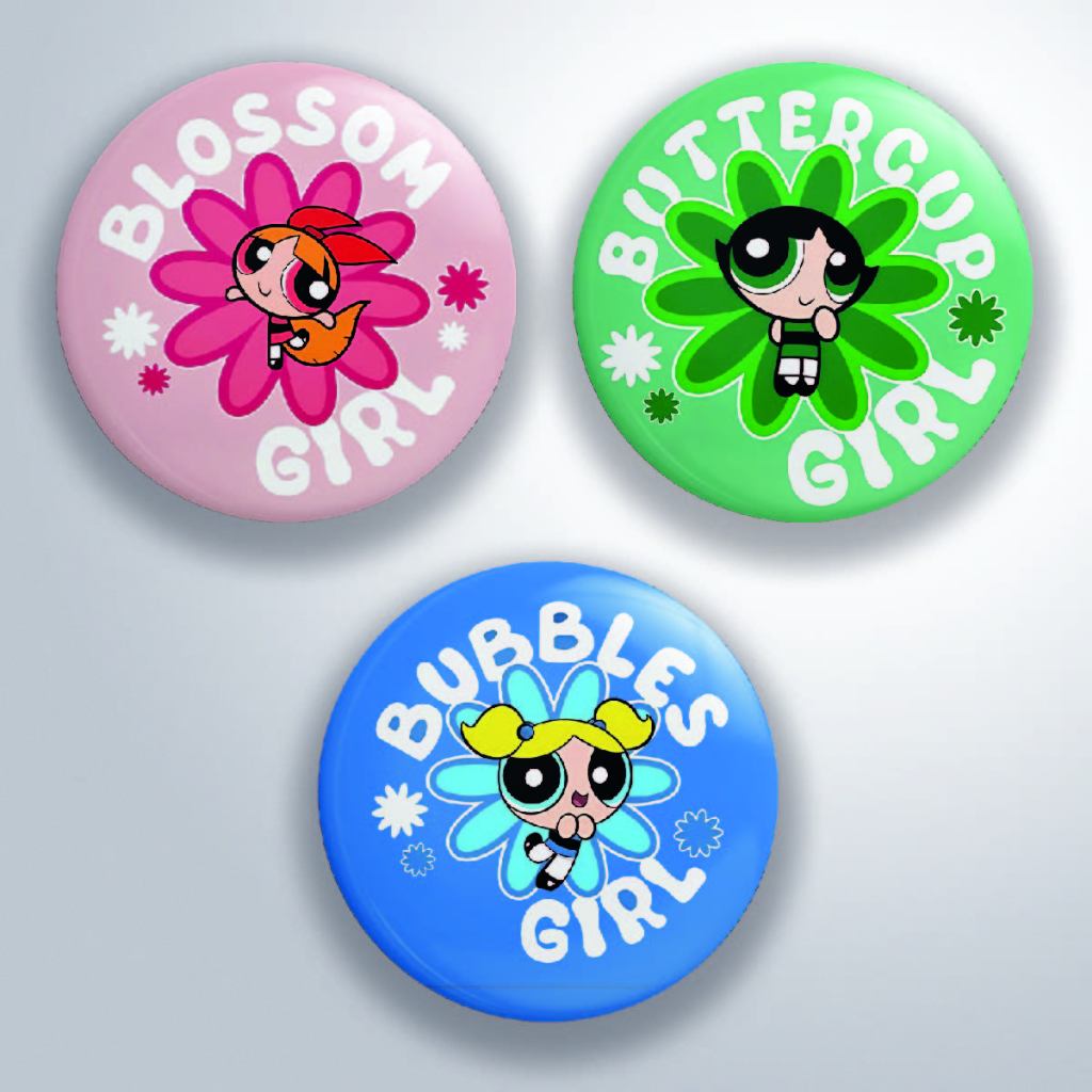 Bottons Lindinha, Florzinha e Docinho - As Meninas Superpoderosas