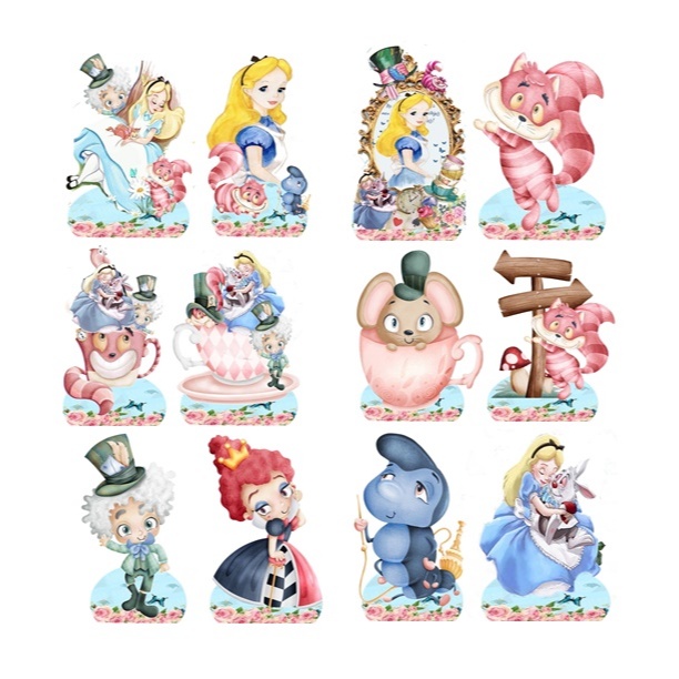 ALICE AQUARELA 10 DISPLAYS DE MDF DE 20 CM DE MDF