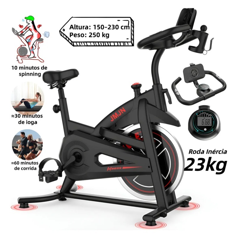 Bike Spinning para Apartamento 250kg Bicicleta Ergométrica Mecânica 23kg Bicicleta Ergometrica para Exercícios Profissio — R$ 1.116,66 em Shopee, 33% OFF