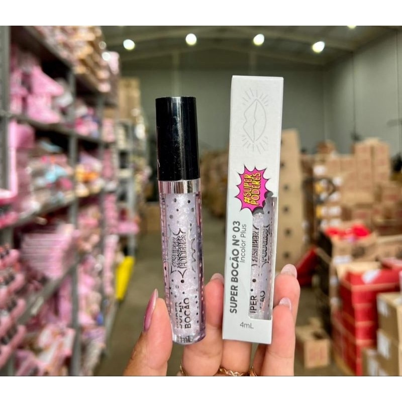Gloss Labial Super Bocão N° 03 Incolor Plus da marca Super Poderes.