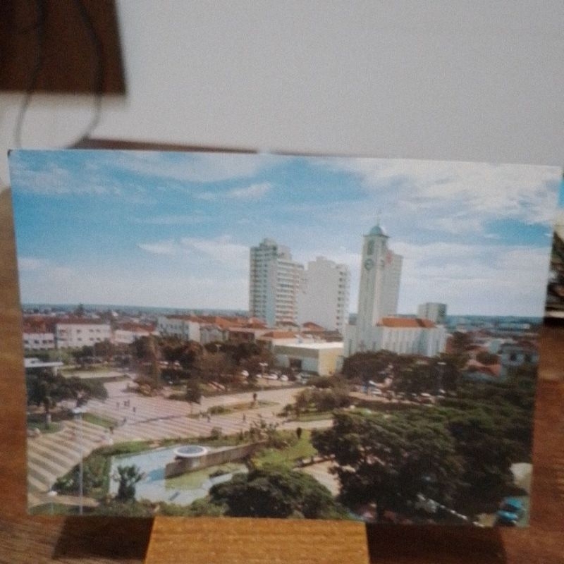 Cartão Postal Antigo  - Uberlândia MG - Praça Tubal Vilela