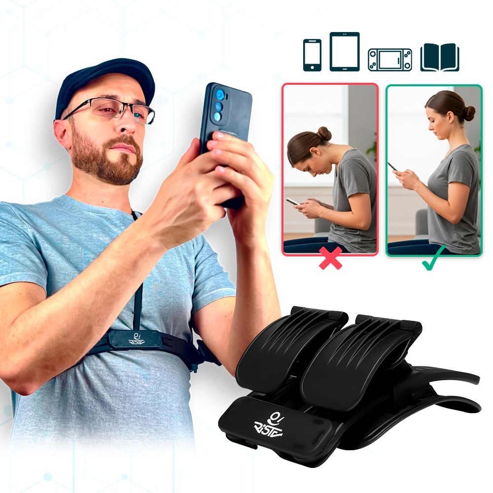 corretor de postura e conforto cervical p/ celular, leitura de livro, kindle e nintendo switch
