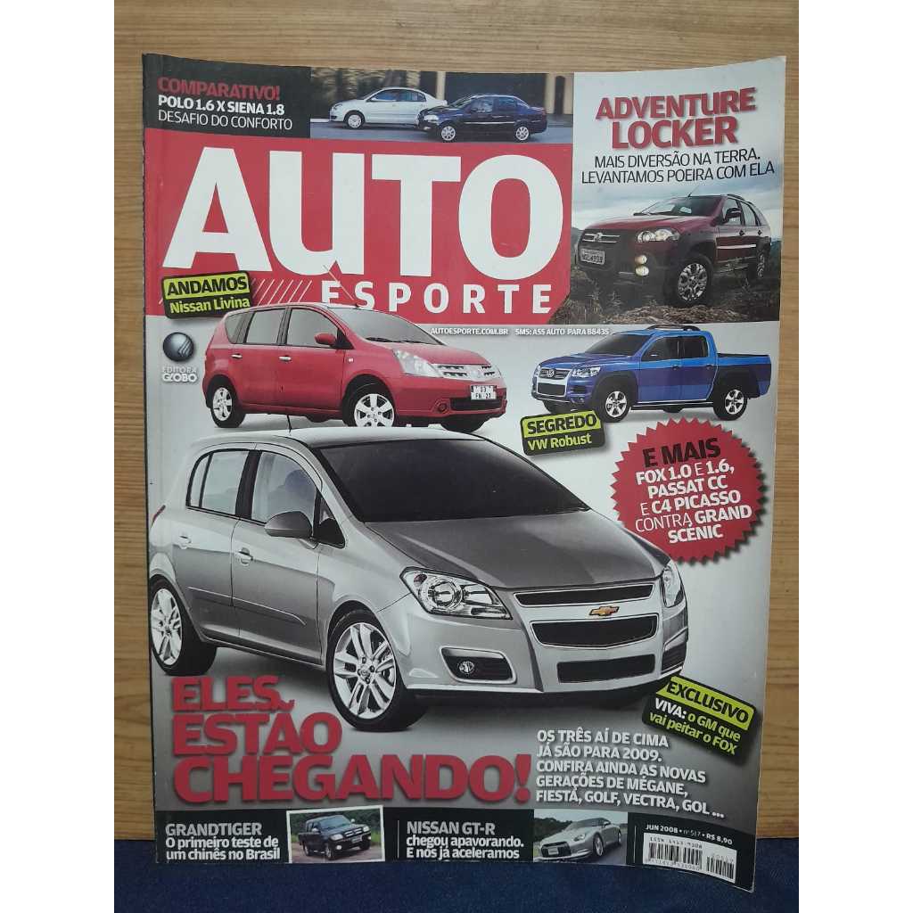 REVISTA AUTO ESPORTE / EDIÇÃO Nº 517 / ANO 2008 / 120 PÁGINAS / CAPA COM DESTAQUE PARA OS NOVOS MODELOS QUE CHEGAM AO ME