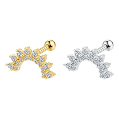 Piercing Helix Zircônia Estrela Aço Inoxidável Cartilagem Tragus Labret Feminino Dourado Prata Delicado