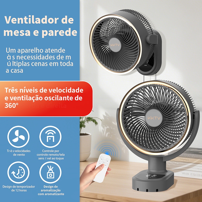 Ventilador vertical/de parede 2 em 1 Controle remoto/tela sensível ao toque 220V para Casa e Comércio cozinha