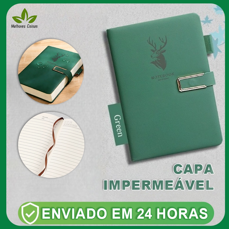 caderno de couro macio A5 agenda retro de para trabalho Estudar, Organizar