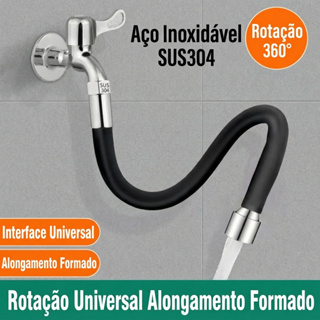 Extensor de Torneira Flexível 1/2 20/30/50cm Giro 360° Silicone em Oferta na Shopee