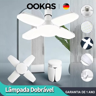 OOKAS Luminária LED 60W Dobrável Ventilador De Teto Luz De Alta Intensidade Lâmpada Luz Led 110v/220v em Oferta na Shopee