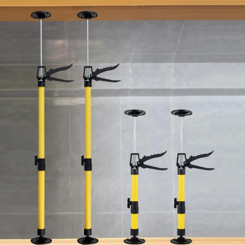 Kit2 Haste de Suporte Telescópica em Aço Ajustável Ferramenta De Elevação - Sistema Manual para Drywall e Armários