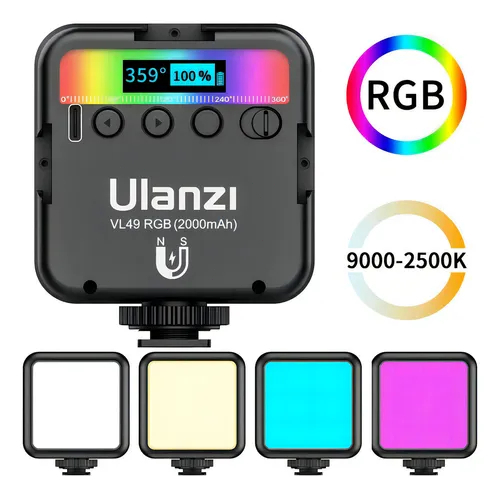 Luz De Led Para Fotos Vídeos - Rgb Ulanzi Vl49 Rgb No Brasil Cor Da Estrutura Classic Black em Oferta na Shopee