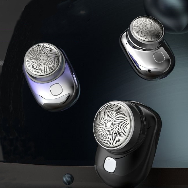 2  Peças Mini Barbeador EléTrico PortáTil À Prova D'áGua TIPO-C Aparador De Barba De Bolso Promoção em Oferta na Shopee