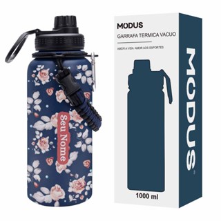 Personalizar Garrafa Térmica Inox 950ML A Vácuo Flores Delicadas Estampa Charmosa Casual em Oferta na Shopee