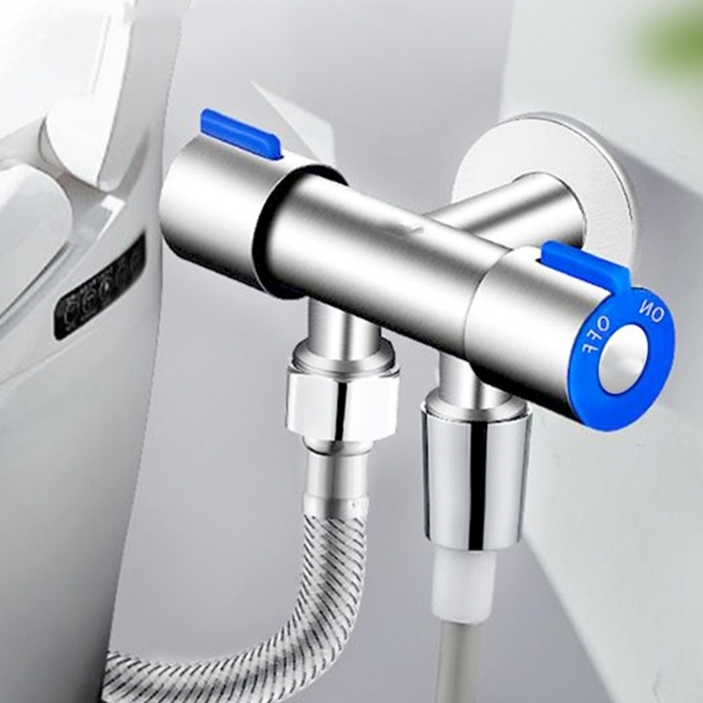 Válvula De Saída Dupla Para Torneira, Cozinha, Banheiro, Cor Prata em Oferta na Shopee