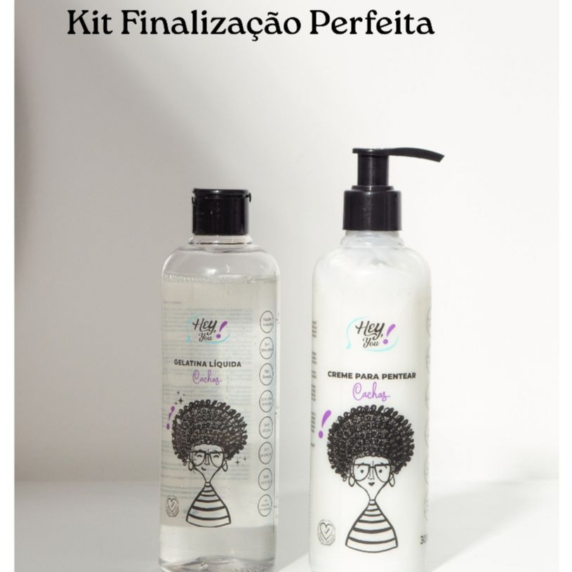 Kit Finalização para Cachos Definidos e brilho - Creme e Gelatina para Cabelos Cacheados e crespos em Oferta na Shopee