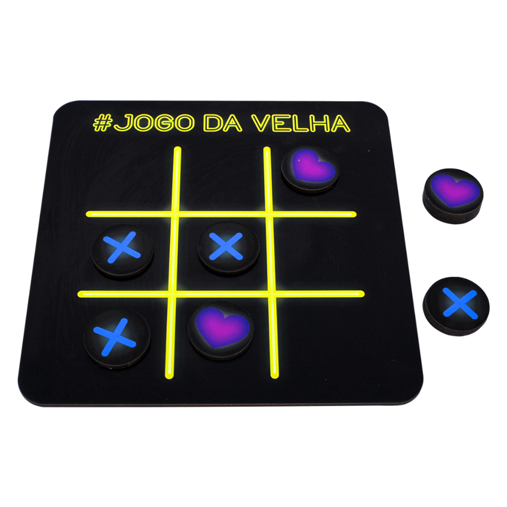 Jogo Da Velha Educativo Tabuleiro Madeira Mdf Brinquedo Pedagogico Raciocinio Logico Infantil Tradicional 10 Pecas