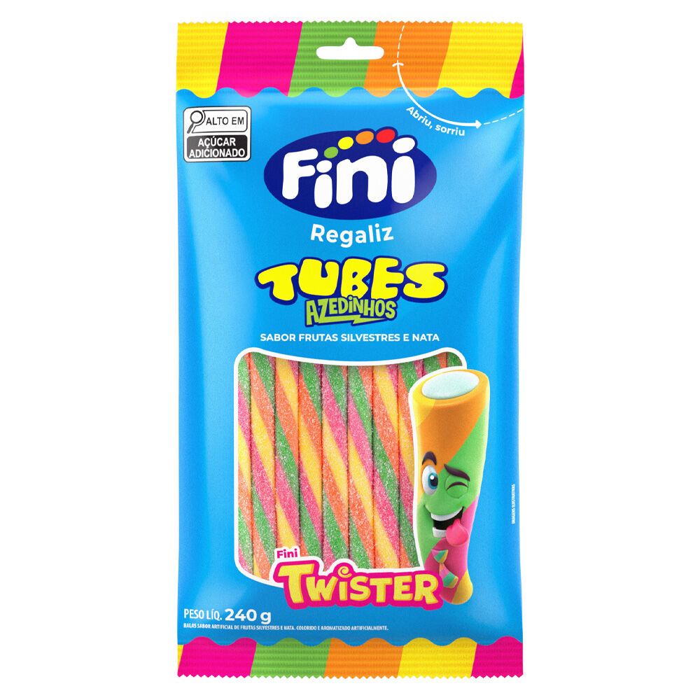 Tubes Twister Azedinho 240g - Fini em Oferta na Shopee