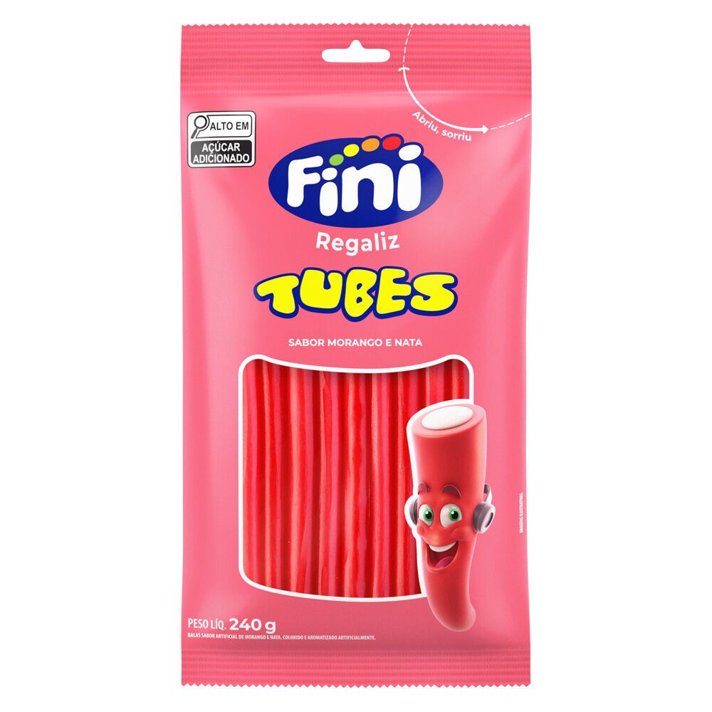 Tubes Morango 240g - Fini