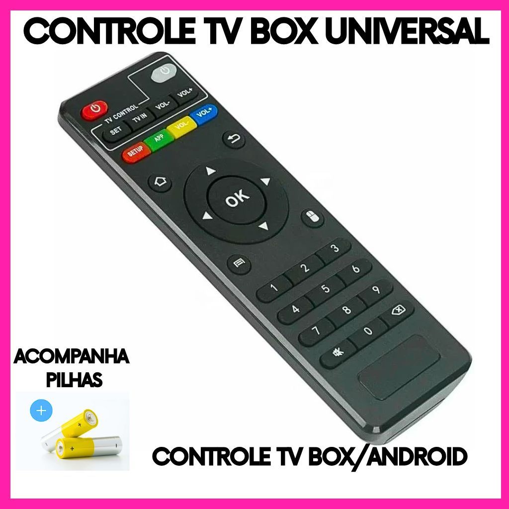 Controle Remoto Compatível com TV Box Android – Universal | Acompanha Pilhas em Oferta na Shopee