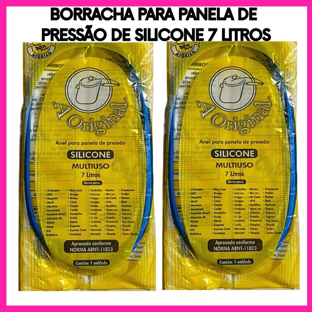 Borracha Panela de Pressão 7 Litros Silicone Universal – Reposição Vedação 6 Unidades