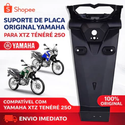 PARA-LAMA TRASEIRO SUPORTE LICENÇA PLACA TENERE 250 2016 2017 2018 2019