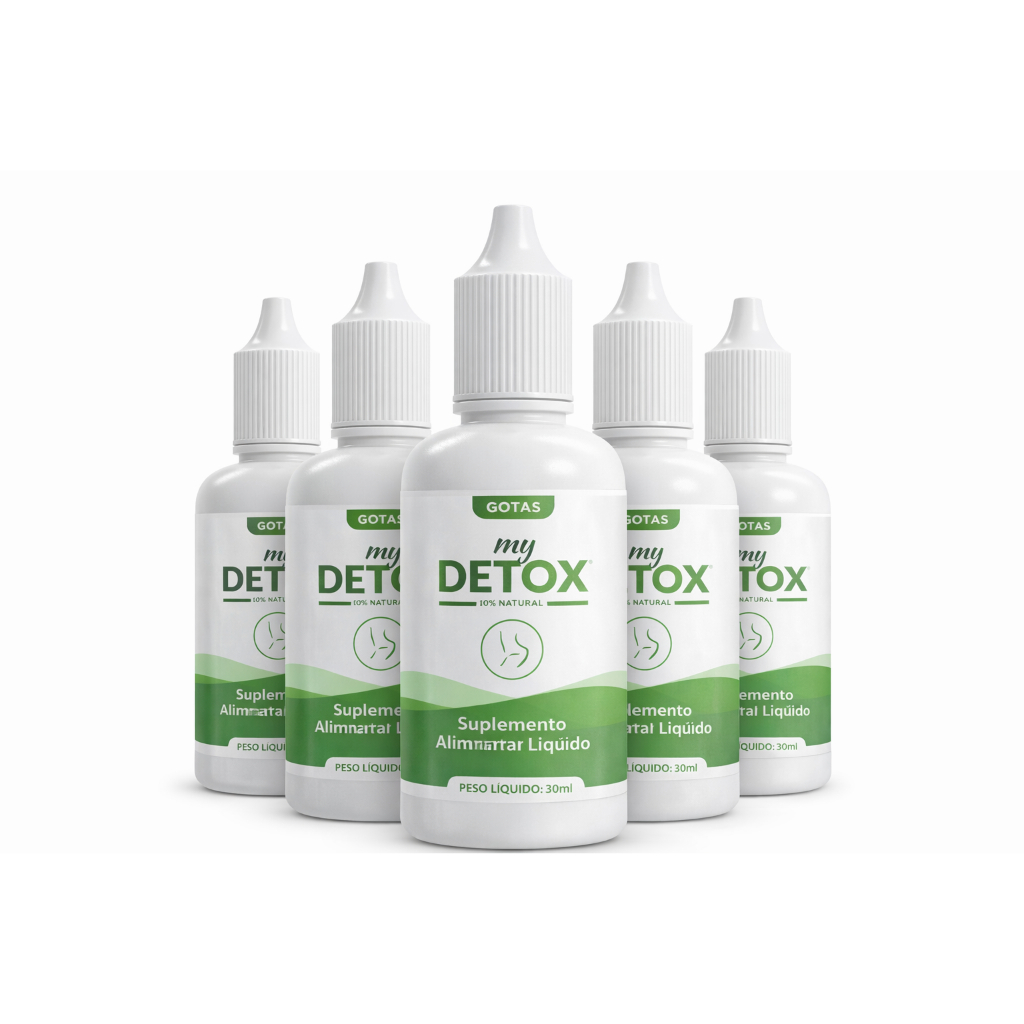 STD My Detox Gotas Suplemento Alimentar 100% Natural 30ml - 5 Unidades