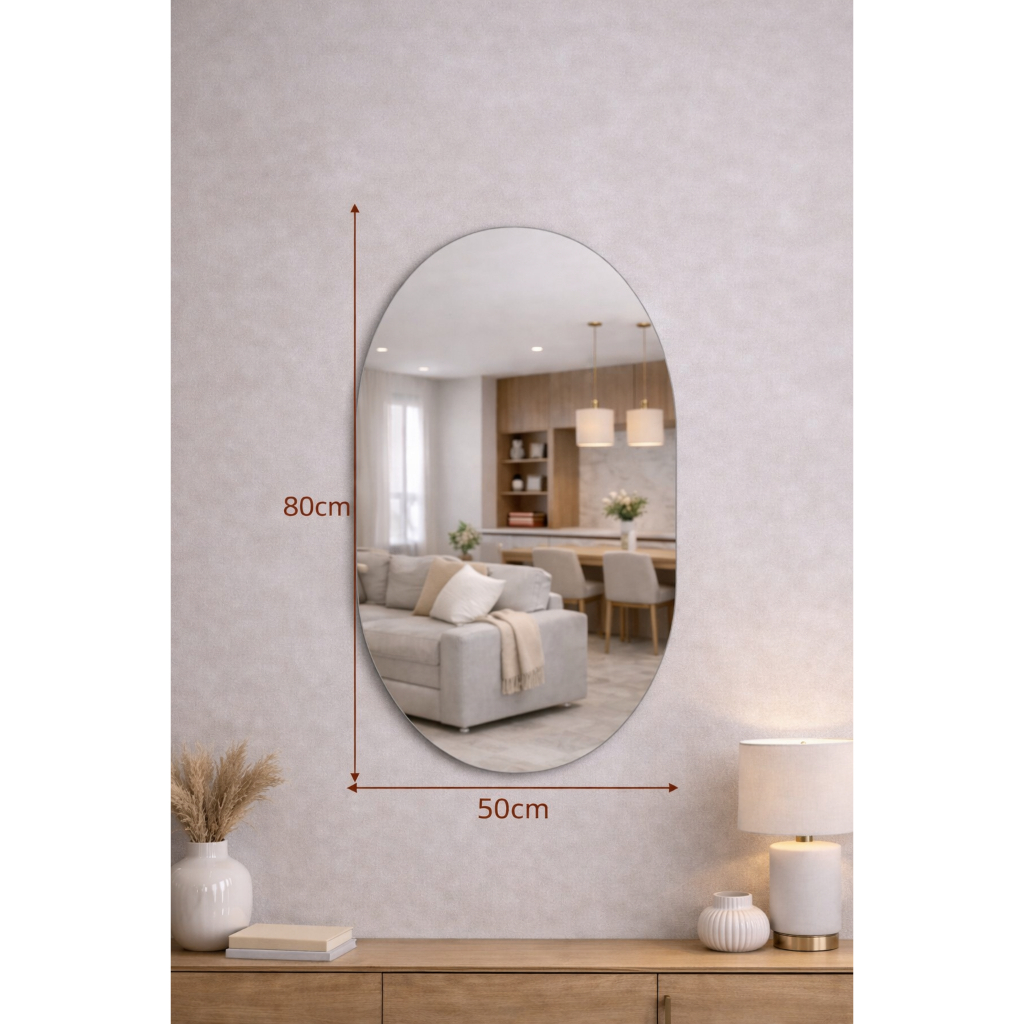 Espelho Decorativo Lapidado Grande 80×50 Para Banheiro Sala e Quarto Envio Imediato