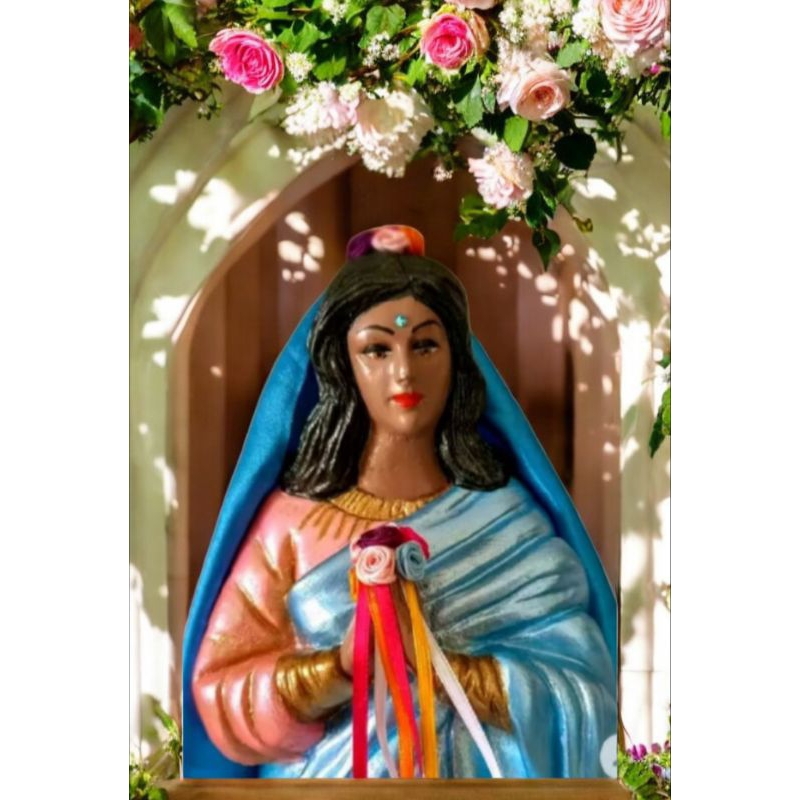 estátua / escultura Santa Sara Kali Cigana povo cigano em gesso 40 cm