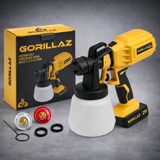 Pistola De Pintura Bivolt Hvlp A Bateria 21v Gpp-800 800ml Gorillaz em Oferta na Shopee