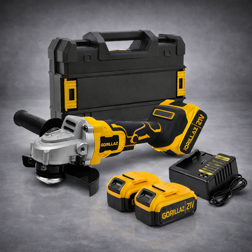 Esmerilhadeira Lixadeira Angular 2 Baterias 4000mah 21v 4.1/2 Com Acessórios Geb-4000 Gorillaz em Oferta na Shopee