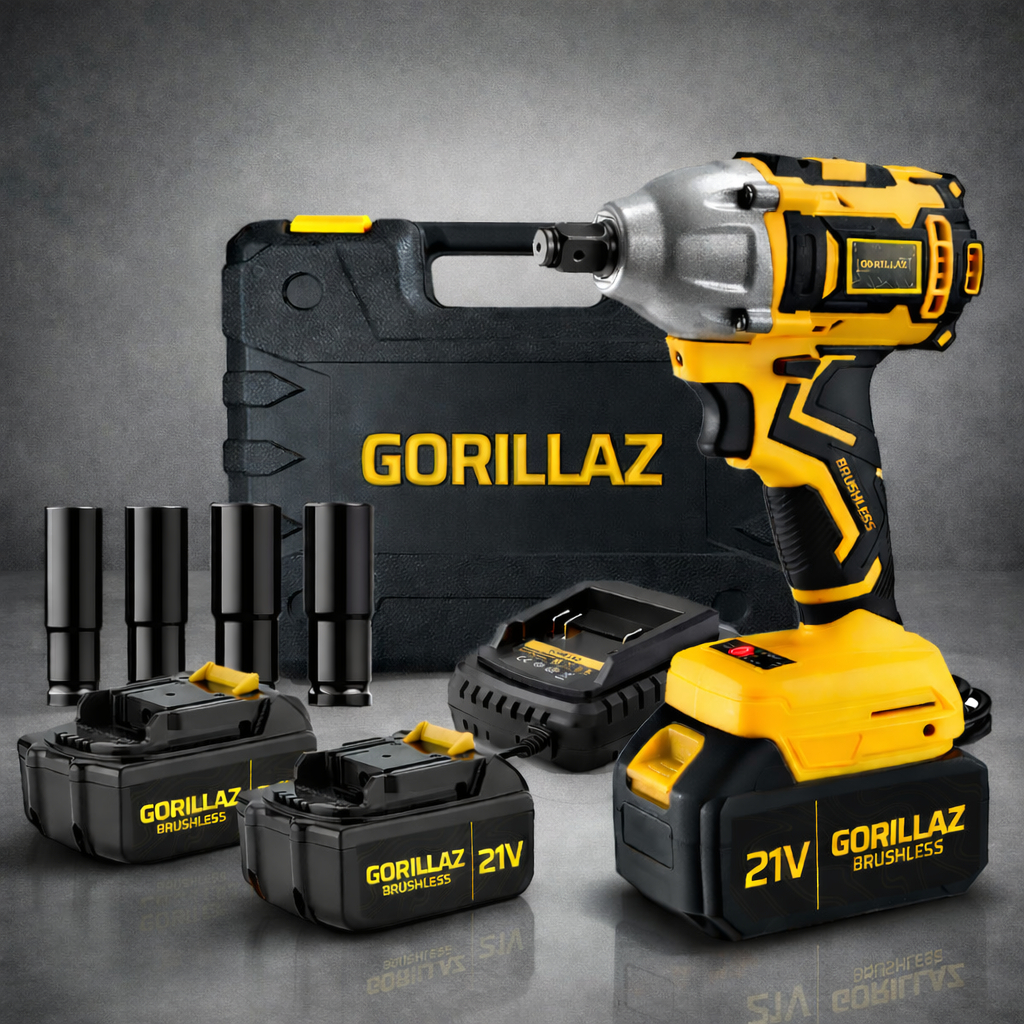 Jogo Chave De Impacto 21v Brushless + Baterias E Soquetes Gorillaz em Oferta na Shopee