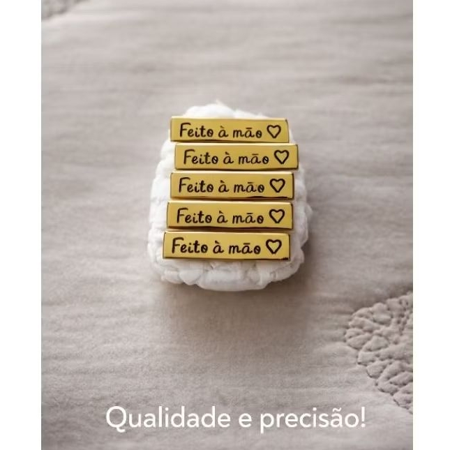 Placa feita a mão ouro,pintada de preto, com 4 unidades. em Oferta na Shopee