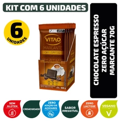 Kit Chocolate Espresso Zero Açúcar Marcante 70G - 6 Unidades