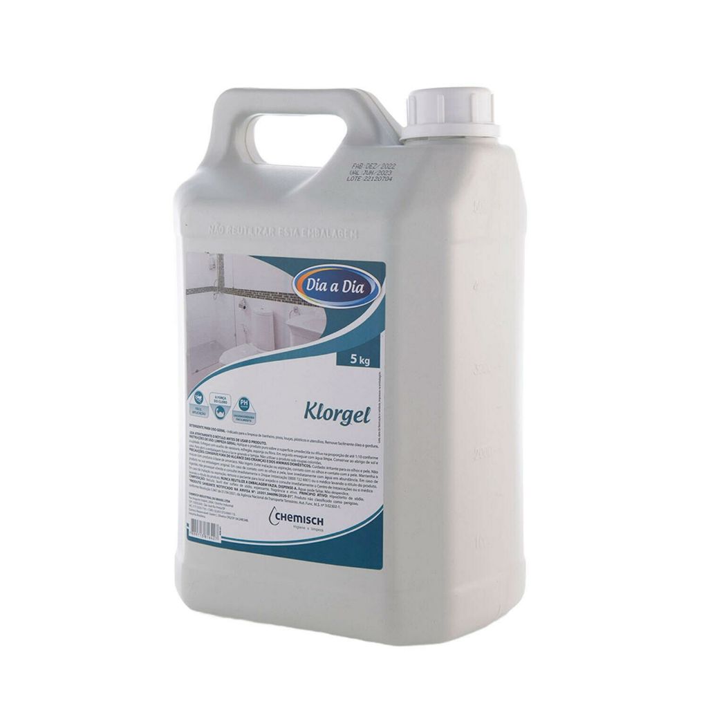Detergente Uso Geral Klorgel 5l Clorado Limpeza de Manchas Gerais — R$ 54,53 em Shopee