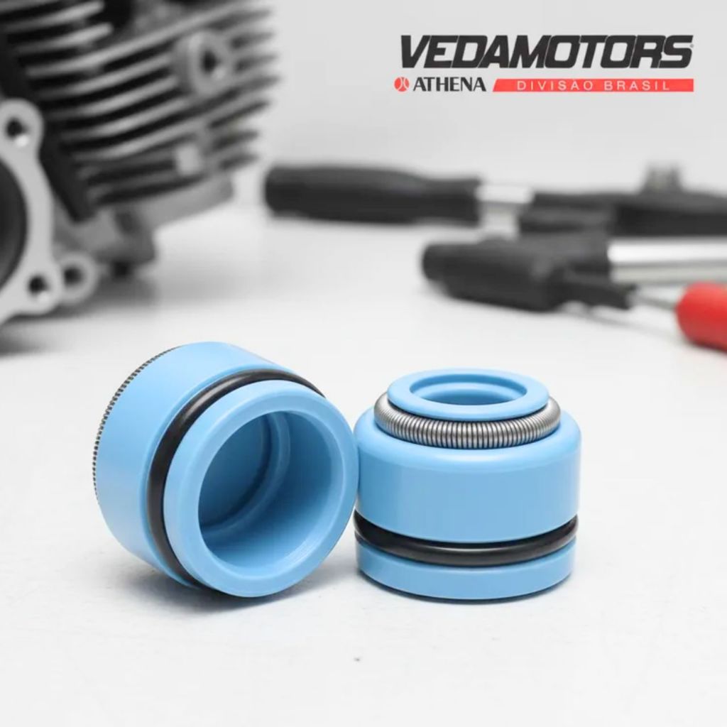 Par Retentores Haste Válvula Cg 150 Titan / Xre 300 / Cb 250f Twister / Nxr 160 Bros Vedamotors