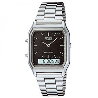 Relógio Casio Unissex Quadrado Prata Aq-230A-1Dmq em Oferta na Shopee