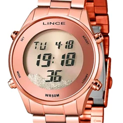 Relógio Lince Feminino Rose Gold Digital Sdr4638L Rxrx