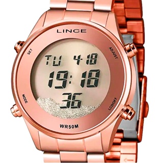 Relógio Lince Feminino Rose Gold Digital Sdr4638L Rxrx em Oferta na Shopee