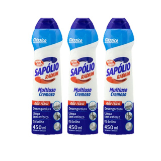 Kit 3 Sapólio Radium Cremoso Clássico 450ml em Oferta na Shopee