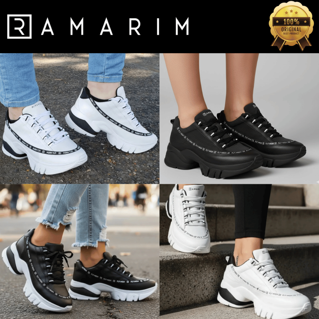 Tênis Ramarim Modinha Chunky Fly High Sneaker Confortável Flat Tratorada Original