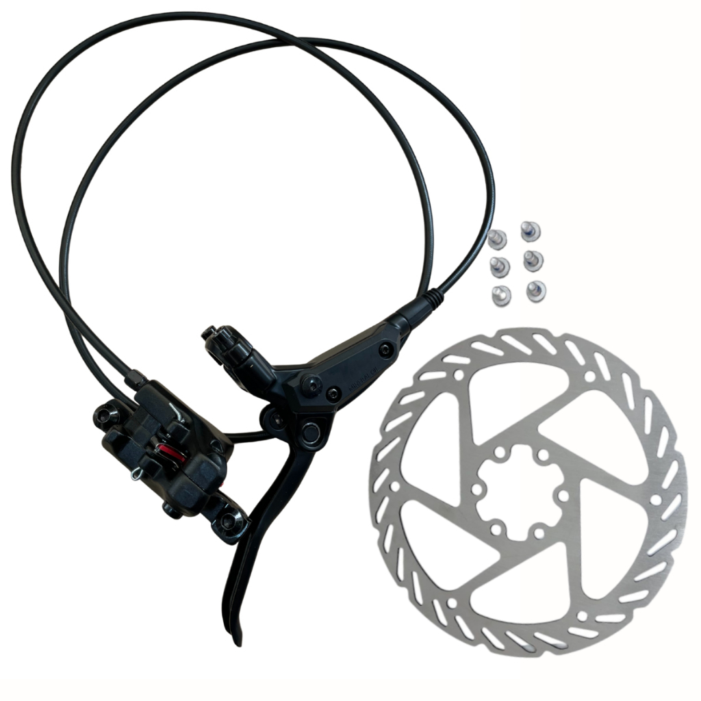 Kit Freio Hidráulico Traseiro Bike Mtb Manete Pinça Pastilha C/ Disco Tipo Shimano em Oferta na Shopee