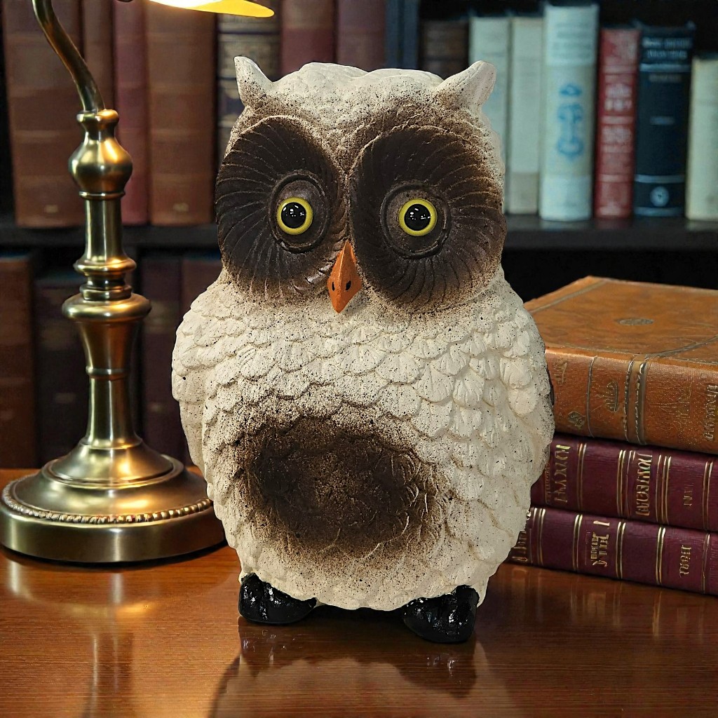 Estatua de Coruja Abacaxi Gesso para Decoração de Centros de Mesas Estantes Enfeites de Sala