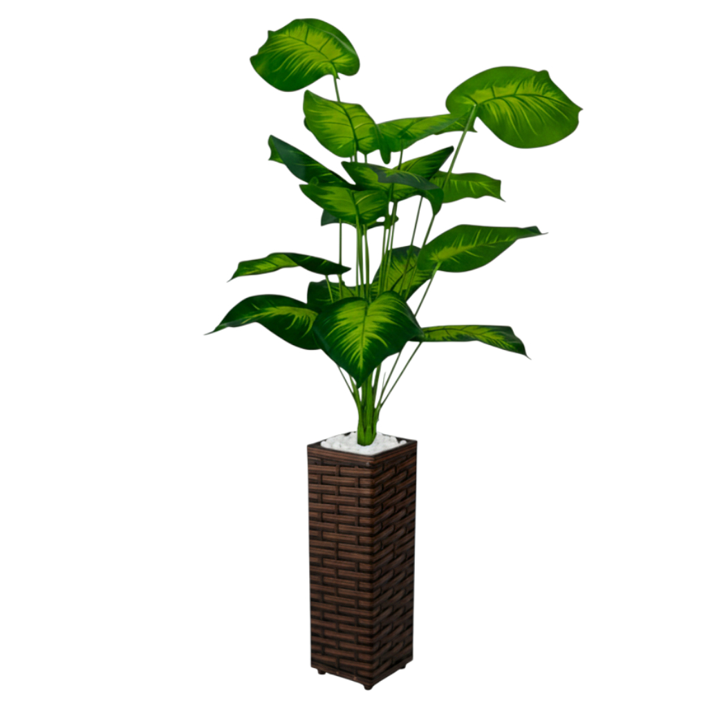 Comigo Ninguém Pode Artificial 1m Decorativa + Vaso Completo | Planta Premium Toque Real