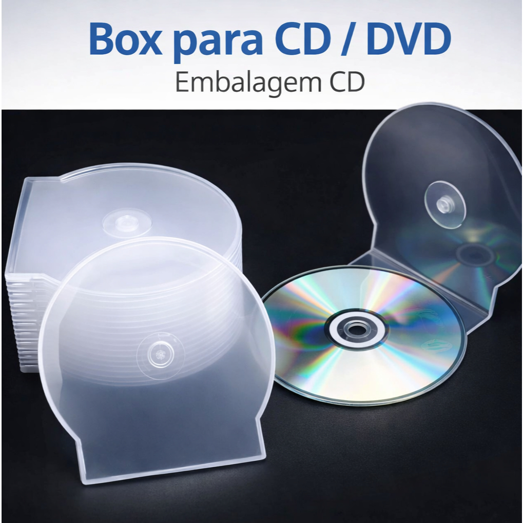 Box Case Bolachinha Capa Para Cd/dvd Levox - 10 Unidades em Oferta na Shopee