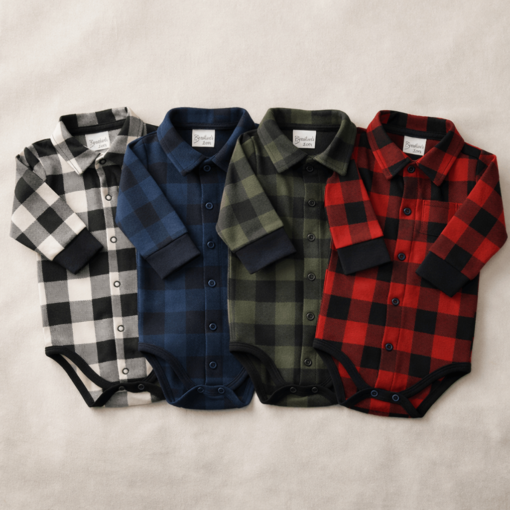 Body Camisa Flanelado Xadrez P M G 0-9 Meses Manga Longa Menino Mesversario Roupa Bebê em Oferta na Shopee