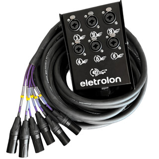 Medusa 6 Vias Multicabos Conector Combo Para Equipamento De Som Bateria Eventos Estudios Audio Profissional Eletrolon
