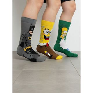 kit 3 Pares de Meias Divertidas Cano Longo Algodão Desenhos e Personagens Unissex em Oferta na Shopee