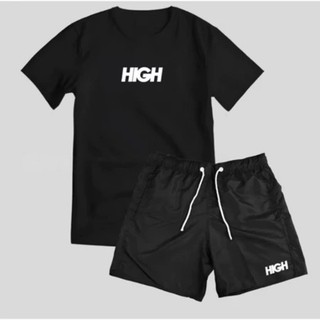 Conjunto Kit Camisa e Short Masculino Estampado dia a dia 100% aldogão confotavel