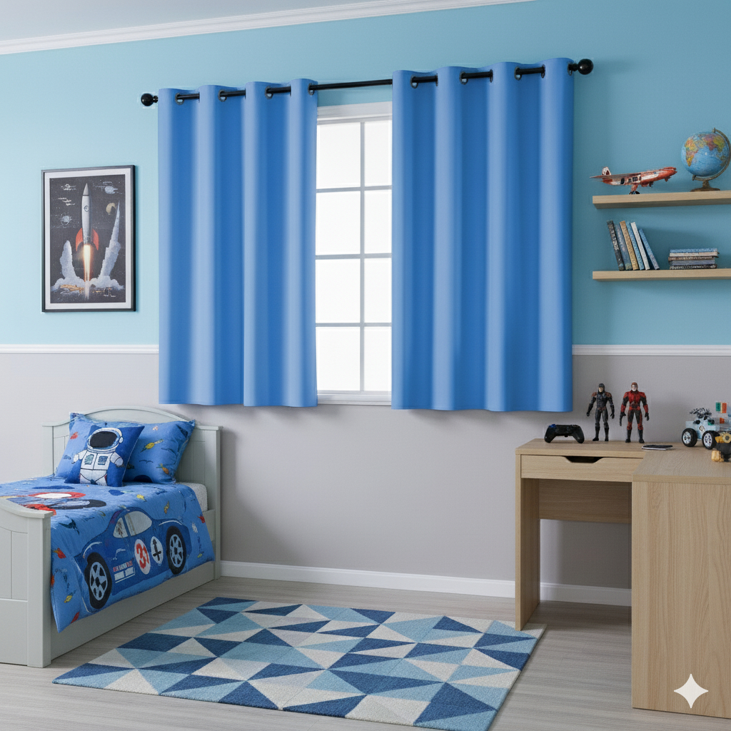 Cortina Blackout 2,20x1,30m Quarto Infantil Bebê Criança Corta Luz