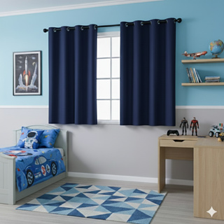 Cortina Duas Partes Blackout 2,20m p/ Varão de 1,50m Infantil em Oferta na Shopee